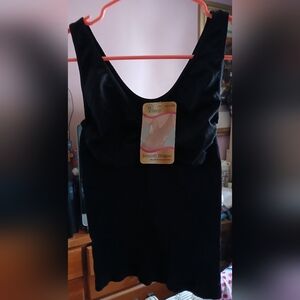 Inteco Intimates Black Smooth Shapewear Tank Top Bust & Tummy Control